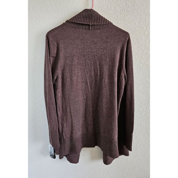 INC International Concepts NWT Size XL Open Shawl Collar Sweater Classic Brown - Picture 2 of 7